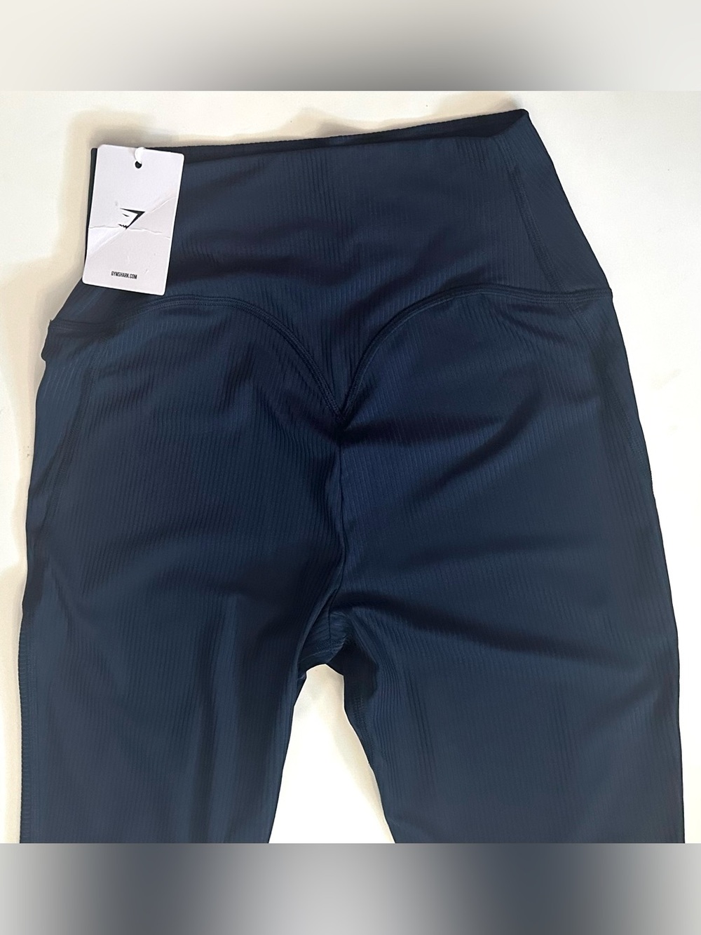 Gymshark Women's Black Body Fit High Waist Directional Ribbed Legging Size Small - Picture 6 of 16